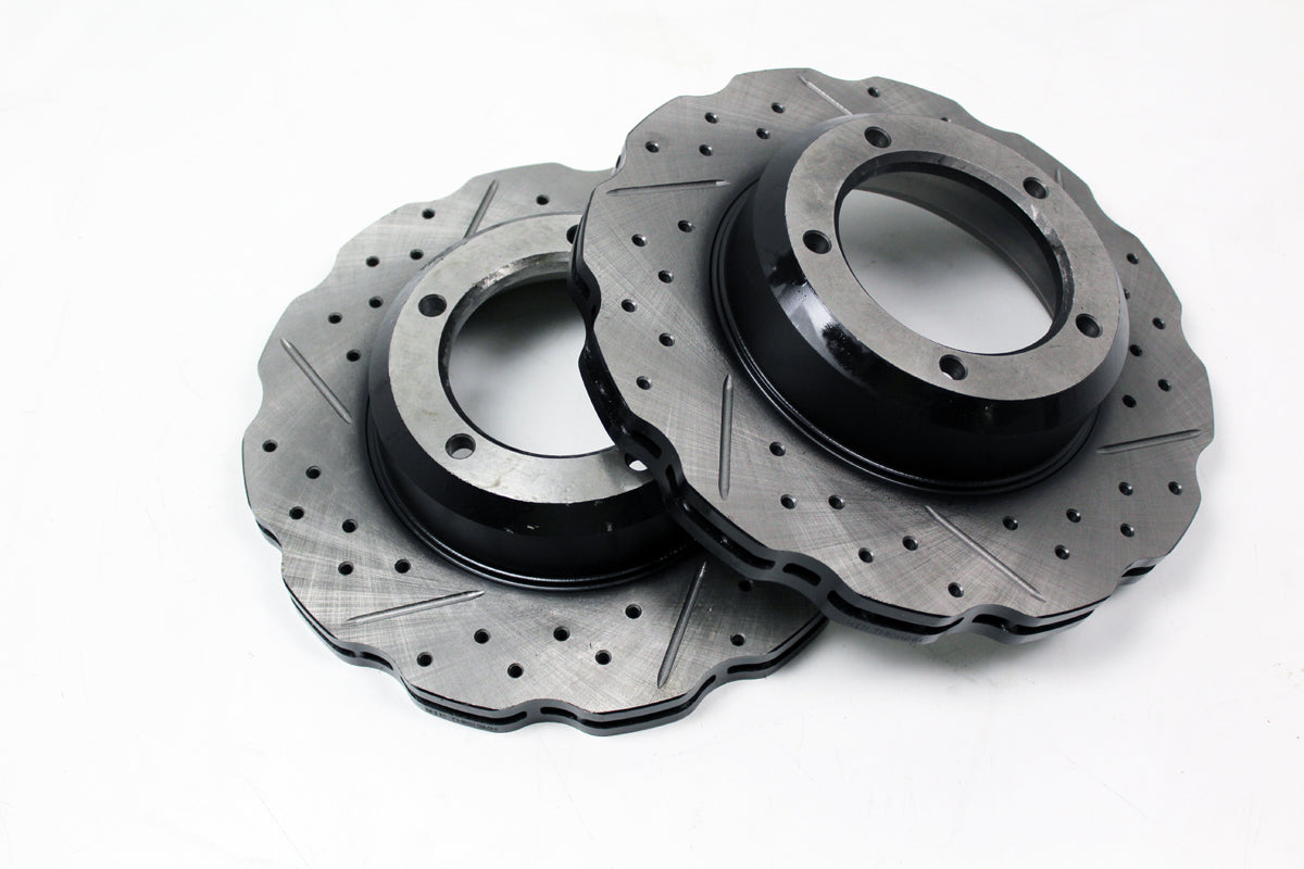 BRAKE DISC DRILLED GROOVED WAVY - DEF - D1 - RRC - LR017952WCDG